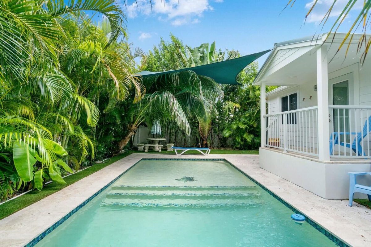 Private pool in the backyard.